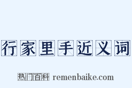 行家里手近义词是什么意思的图片